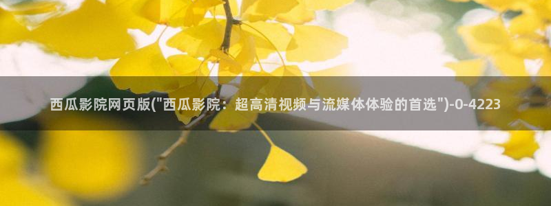 你微笑时很美西瓜影院